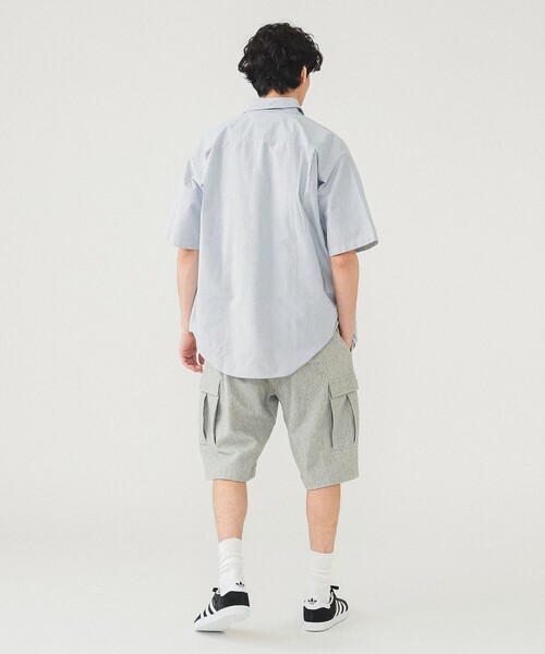 BEAMS（ビームス）の「ワイドフィット 5分袖 ボタンダウンシャツ（シャツ/ブラウス・メンズ・ブルー/その他3/ホワイト/その他・S/XL/L/M）」の10枚目の写真