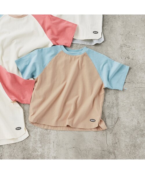 BREEZE（ブリーズ）の「【WEB限定/ジュニア対応】ラグラン半袖Tシャツ（Tシャツ/カットソー・キッズ・その他12/カーキ/サックスブルー/チャコール/ネイビー/オレンジ/その他11/ピンク・90/100/110/120/130/140/150/160）」の20枚目の写真