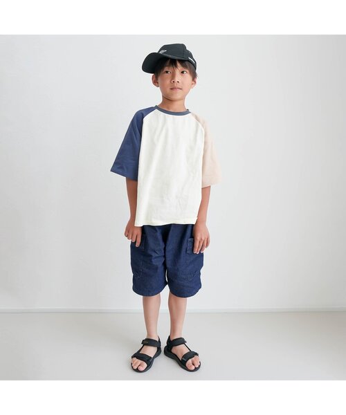 BREEZE（ブリーズ）の「【WEB限定/ジュニア対応】ラグラン半袖Tシャツ（Tシャツ/カットソー・キッズ・その他12/カーキ/サックスブルー/チャコール/ネイビー/オレンジ/その他11/ピンク・90/100/110/120/130/140/150/160）」の21枚目の写真