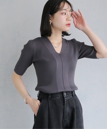 cheriella（シェリエラ）の「【cheriella】 ベーシックサマーニット１（Tシャツ/カットソー）」