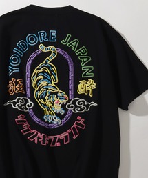 SHADOWS虎デザインTシャツ Lサイズ WILDSIDE × 龍が如くスタジオ S/S T-Shirt(虎)(M Black): 龍が