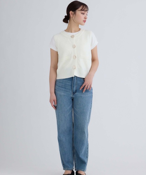 fifth(フィフス)の「シンプルフィットTシャツ(Tシャツ/カットソー・レディース・ホワイト/ブラック/ベージュ・M)」の22枚目の写真