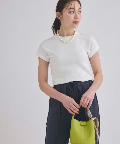 fifth(フィフス)の「シンプルフィットTシャツ(Tシャツ/カットソー・レディース・ホワイト/ブラック/ベージュ・M)」の9枚目の写真