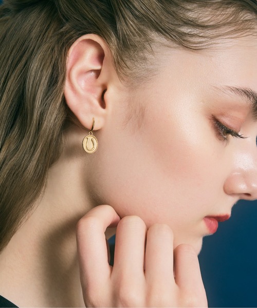 K18 馬/ホース/馬蹄/ホースシュー ピアス（ピアス（両耳用））｜Jewel