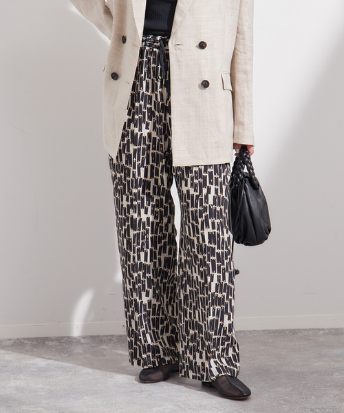 journal standard L'essage(ジャーナルスタンダードレサージュ)の「《SP》DEVEAUX モノトーンイージーパンツ(その他パンツ・レディース・ブラック×ブラック/アイボリー・FREE)」の2枚目の写真