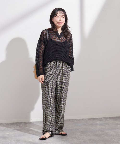 journal standard L'essage(ジャーナルスタンダードレサージュ)の「《SP》DEVEAUX モノトーンイージーパンツ(その他パンツ・レディース・ブラック×ブラック/アイボリー・FREE)」の3枚目の写真