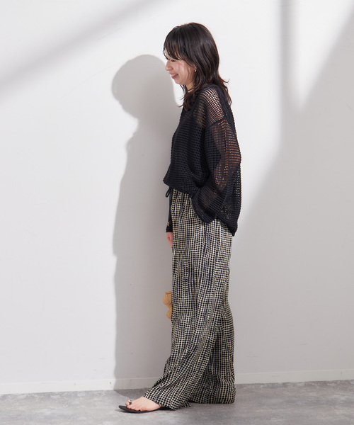 journal standard L'essage(ジャーナルスタンダードレサージュ)の「《SP》DEVEAUX モノトーンイージーパンツ(その他パンツ・レディース・ブラック×ブラック/アイボリー・FREE)」の4枚目の写真