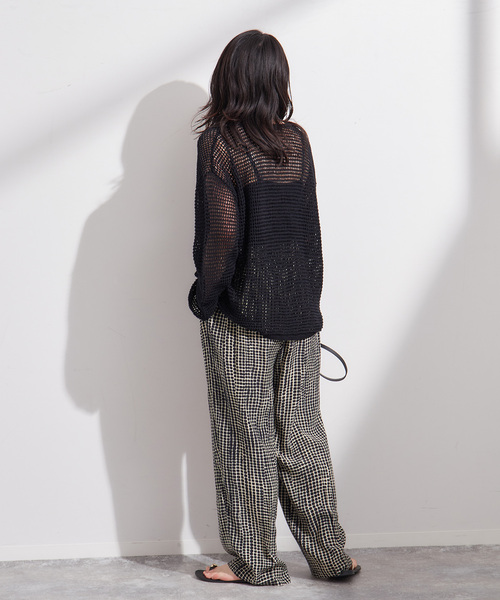 journal standard L'essage(ジャーナルスタンダードレサージュ)の「《SP》DEVEAUX モノトーンイージーパンツ(その他パンツ・レディース・ブラック×ブラック/アイボリー・FREE)」の5枚目の写真