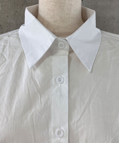 meJane（ミージェーン）の「バックオープンリボン 長袖シャツ（シャツ/ブラウス・レディース・ネイビー/ホワイト・FREE）」の22枚目の写真