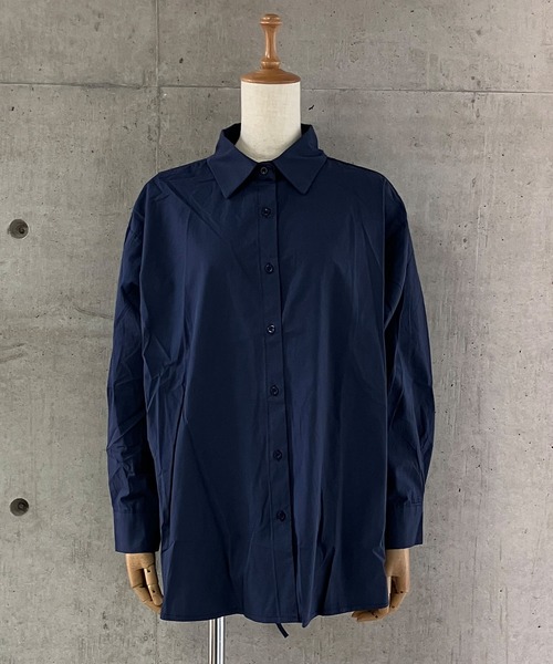 meJane（ミージェーン）の「バックオープンリボン 長袖シャツ（シャツ/ブラウス・レディース・ネイビー/ホワイト・FREE）」の16枚目の写真