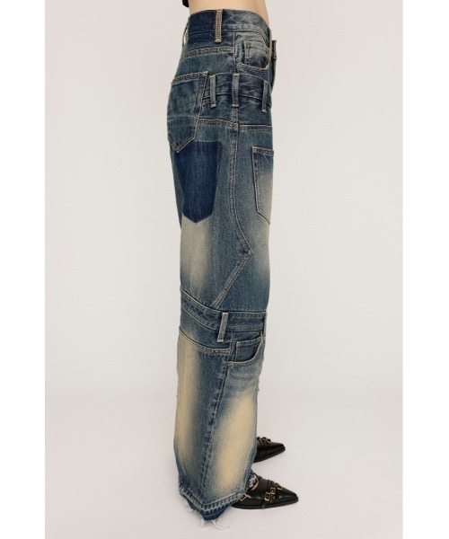 新品未使用タグ付☆SLY SLY L／W REMAKE STRAIGHT パンツ L/W REMAKE STRAIGHT PT ローウエスト リメイク ストレート