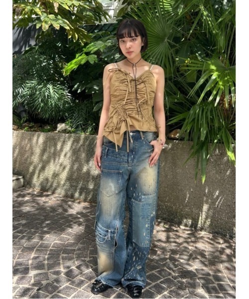 L/W REMAKE STRAIGHT PTローウエストリメイクストレートパンツ SLY（スライ）の「L/W REMAKE STRAIGHT PT ローウエスト