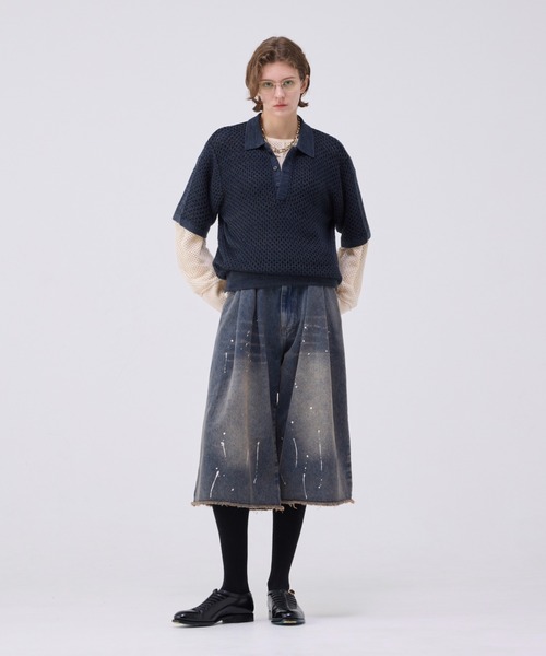 SOERTE DENIM PANTS/3WAYサイドジップバギーデニムパンツ soerte ジーンズ 3WAY SIDE-ZIP BUGGY DENIM PANTS/3WAYサイド