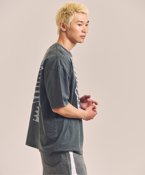 VANSON（ヴァンソン）の「VANSON-SKELTON BONES-Pigment Dyed Tee（Tシャツ/カットソー・メンズ・ブラック・M/L/XL）」の5枚目の写真