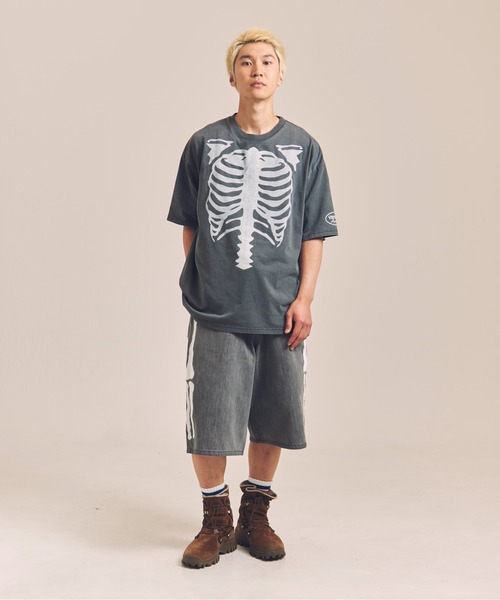 VANSON-SKELTON BONES-Pigment Dyed Tee（Tシャツ/カットソー