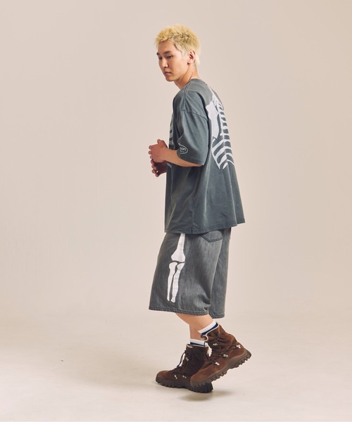 VANSON（ヴァンソン）の「VANSON-SKELTON BONES-Pigment Dyed Tee（Tシャツ/カットソー・メンズ・ブラック・M/L/XL）」の22枚目の写真