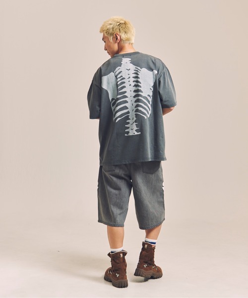 VANSON（ヴァンソン）の「VANSON-SKELTON BONES-Pigment Dyed Tee（Tシャツ/カットソー・メンズ・ブラック・M/L/XL）」の19枚目の写真