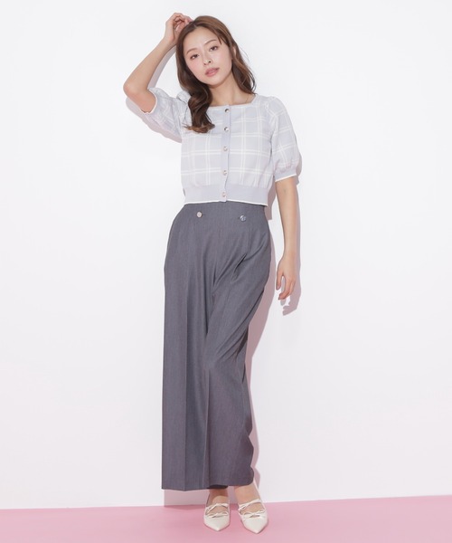 JILL by JILL STUART(ジルバイジルスチュアート)の「◇チェックジャガード 短丈カーデトップス(ニット/セーター・レディース・ブラック/ホワイト/グレー・FREE)」の17枚目の写真