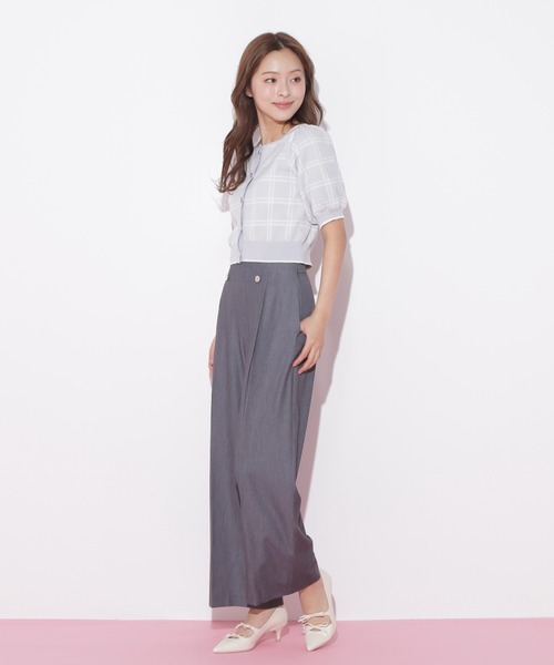 JILL by JILL STUART(ジルバイジルスチュアート)の「◇チェックジャガード 短丈カーデトップス(ニット/セーター・レディース・ブラック/ホワイト/グレー・FREE)」の18枚目の写真