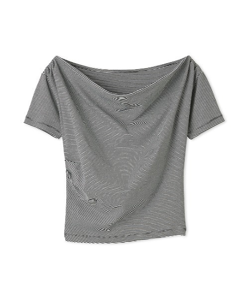 USAGI ONLINE・ZOZO限定】ドレープネックオフショルカットソー