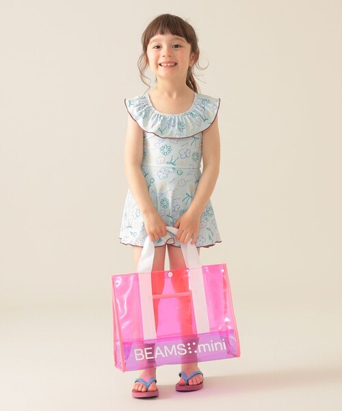 BEAMS mini(ビームスミニ)の「カラー PVC プールバッグ 2025SS(トートバッグ・キッズ・ブルー/ピンク・ONE SIZE)」の5枚目の写真