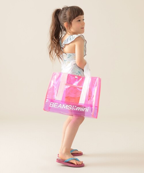 BEAMS mini(ビームスミニ)の「カラー PVC プールバッグ 2025SS(トートバッグ・キッズ・ブルー/ピンク・ONE SIZE)」の6枚目の写真