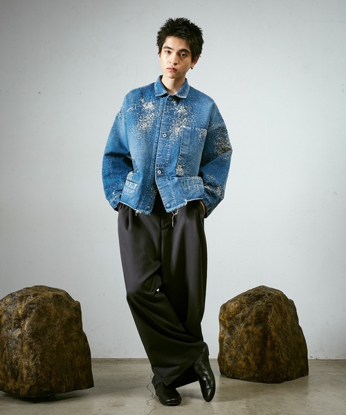 Dulcamara（ドゥルカマラ）の「グラニュールデニムカバーオール-U（デニムジャケット・メンズ・インディゴブルー・0/1）」の6枚目の写真