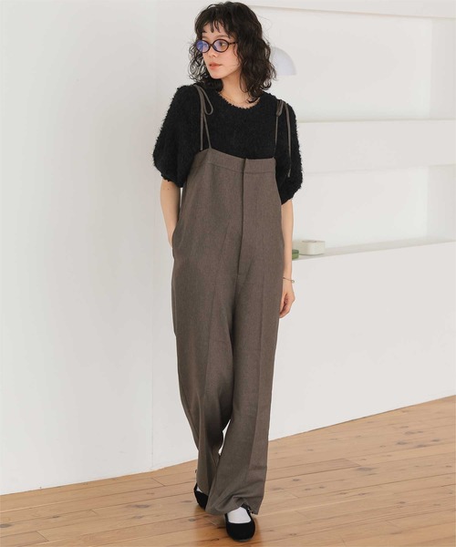 セール】肩リボンベアオールインワン（つなぎ/オールインワン