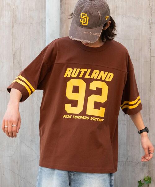 WEGO(ウィゴー)の「WEGO/ヘビーウェイトナンバリングBIG T(Tシャツ/カットソー・メンズ・ブラウン/ホワイト/ブラック/ダークグリーン・MEDIUM/LARGE)」の22枚目の写真