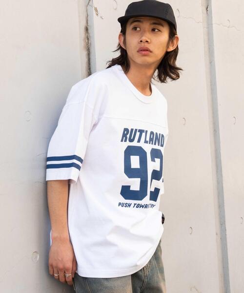 WEGO(ウィゴー)の「WEGO/ヘビーウェイトナンバリングBIG T(Tシャツ/カットソー・メンズ・ブラウン/ホワイト/ブラック/ダークグリーン・MEDIUM/LARGE)」の14枚目の写真