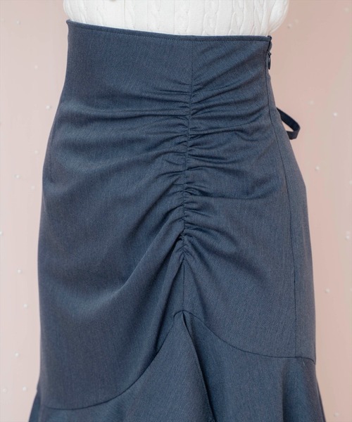 WILLSELECTION（ウィルセレクション）の「シアーヘムギャザーマーメイドスカート（スカート・レディース・ラベンダー/ネイビー/ピンク/ブラック・FREE）」の21枚目の写真