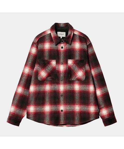 Kinetics(キネティクス)の「Carhartt WIP MOREAU SHIRT JAC (カーハート WIP モロー シャツジャケット)(シャツ/ブラウス・メンズ・ブラック×レッド・SMALL/LARGE)」の2枚目の写真