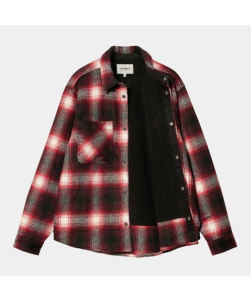 Kinetics(キネティクス)の「Carhartt WIP MOREAU SHIRT JAC (カーハート WIP モロー シャツジャケット)(シャツ/ブラウス・メンズ・ブラック×レッド・SMALL/LARGE)」の4枚目の写真