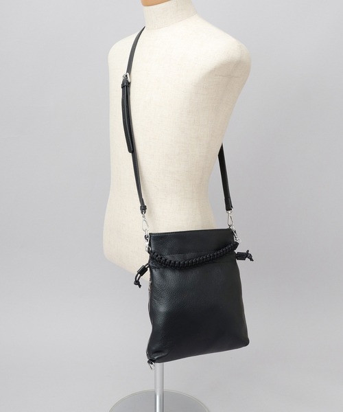 ADAM PATEK（アダムパテック）の「本革 レザー 2WAY 巾着 ハンド ミニショルダーバッグ（ショルダーバッグ・メンズ・ブラック・FREE）」の11枚目の写真