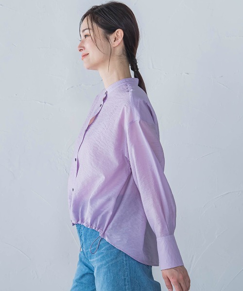 LAUTREAMONT(ロートレアモン)の「シアードロストシャツ≪洗濯機で洗える≫(シャツ/ブラウス・レディース・ホワイト/ライトブルー/ブラック/パープル/グリーン・9号)」の21枚目の写真