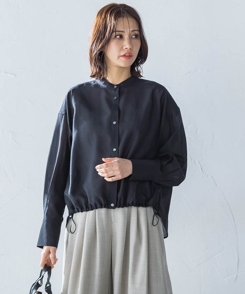 LAUTREAMONT(ロートレアモン)の「シアードロストシャツ≪洗濯機で洗える≫(シャツ/ブラウス・レディース・ホワイト/ライトブルー/ブラック/パープル/グリーン・9号)」の15枚目の写真