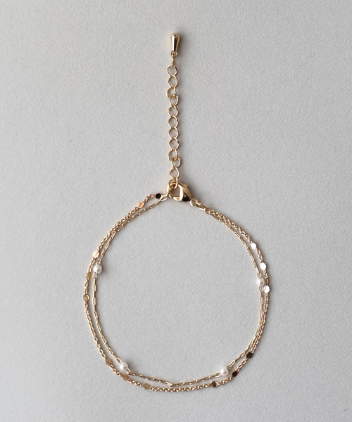 BLUEEAST（ブルーイースト）の「２連ステーションブレス / ニッケルフリー（ブレスレット・レディース・シルバー/ゴールド・FREE）」の7枚目の写真