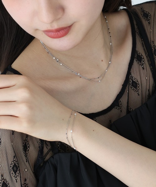 BLUEEAST（ブルーイースト）の「２連ステーションブレス / ニッケルフリー（ブレスレット・レディース・シルバー/ゴールド・FREE）」の9枚目の写真