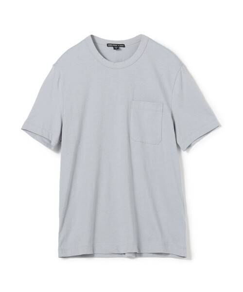 JAMES PERSE(ジェームスパース)の「コットンリネン ポケットTシャツ MCBJ3750(Tシャツ/カットソー・メンズ・ホワイト/ライトグレー/グレー・0/2/1)」の1枚目の写真