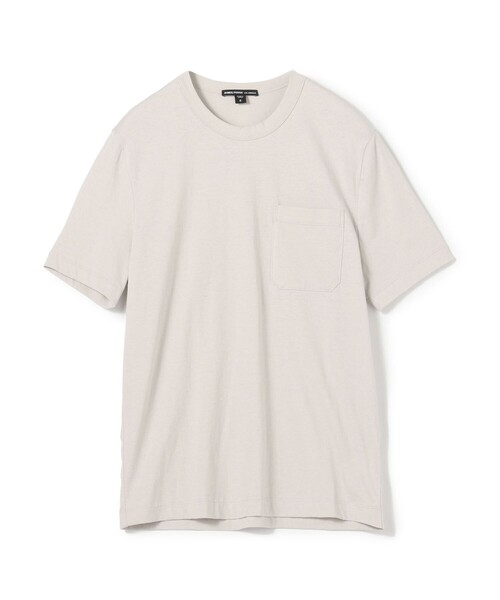 JAMES PERSE(ジェームスパース)の「コットンリネン ポケットTシャツ MCBJ3750(Tシャツ/カットソー・メンズ・ホワイト/ライトグレー/グレー・0/2/1)」の3枚目の写真