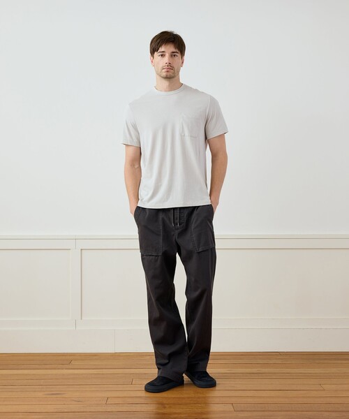 JAMES PERSE(ジェームスパース)の「コットンリネン ポケットTシャツ MCBJ3750(Tシャツ/カットソー・メンズ・ホワイト/ライトグレー/グレー・0/2/1)」の14枚目の写真