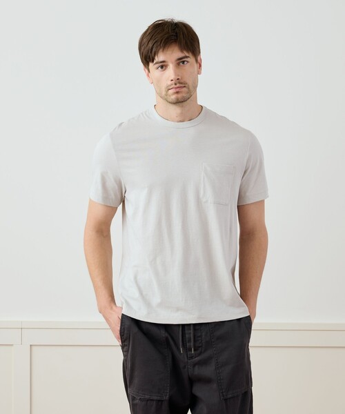 JAMES PERSE(ジェームスパース)の「コットンリネン ポケットTシャツ MCBJ3750(Tシャツ/カットソー・メンズ・ホワイト/ライトグレー/グレー・0/2/1)」の13枚目の写真
