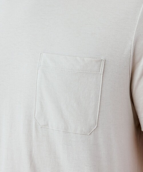 JAMES PERSE(ジェームスパース)の「コットンリネン ポケットTシャツ MCBJ3750(Tシャツ/カットソー・メンズ・ホワイト/ライトグレー/グレー・0/2/1)」の7枚目の写真