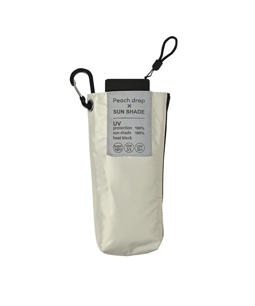 nifty colors（ニフティーカラーズ）の「【日傘 晴雨兼用】Peachdrop sun shade 5steps mini 55㎝（折りたたみ傘・レディース・ホワイト/ピンク/ベージュ/グレー・FREE）」の2枚目の写真