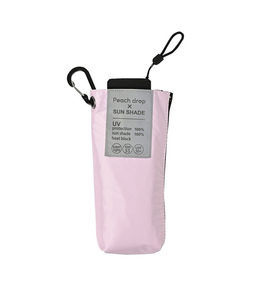 nifty colors（ニフティーカラーズ）の「【日傘 晴雨兼用】Peachdrop sun shade 5steps mini 55㎝（折りたたみ傘・レディース・ホワイト/ピンク/ベージュ/グレー・FREE）」の4枚目の写真