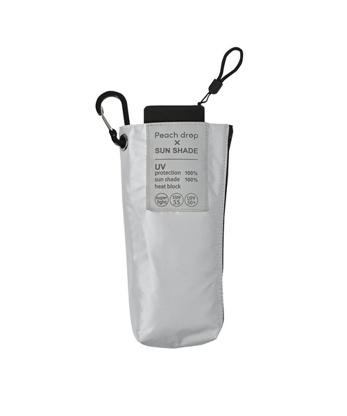 nifty colors（ニフティーカラーズ）の「【日傘 晴雨兼用】Peachdrop sun shade 5steps mini 55㎝（折りたたみ傘・レディース・ホワイト/ピンク/ベージュ/グレー・FREE）」の10枚目の写真