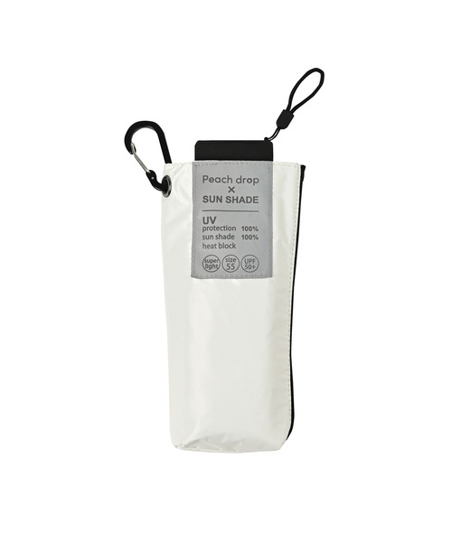 nifty colors（ニフティーカラーズ）の「【日傘 晴雨兼用】Peachdrop sun shade 5steps mini 55㎝（折りたたみ傘・レディース・ホワイト/ピンク/ベージュ/グレー・FREE）」の5枚目の写真