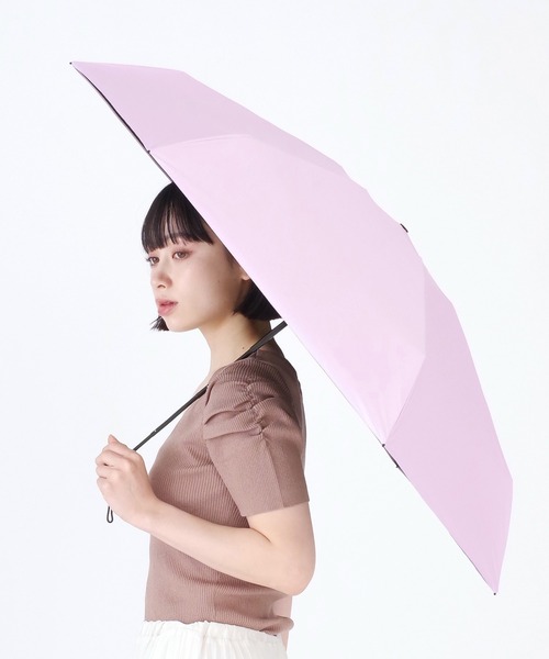nifty colors（ニフティーカラーズ）の「【日傘 晴雨兼用】Peachdrop sun shade 5steps mini 55㎝（折りたたみ傘・レディース・ホワイト/ピンク/ベージュ/グレー・FREE）」の19枚目の写真