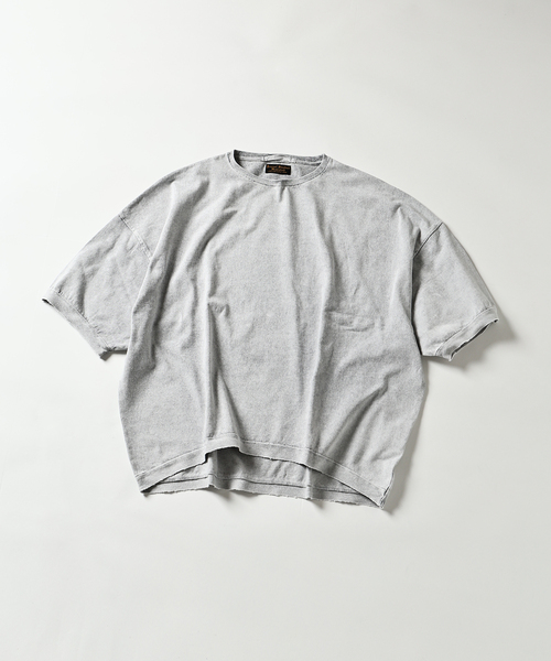 JOURNAL STANDARD J.S HOMESTEAD(ジャーナルスタンダードホームステッド)の「J.S.Homestead / オーバーラージ ポンチョ ショートスリーブTシャツ(Tシャツ/カットソー・メンズ・ブラック/チャコールグレー/パープル/ブラウン系その他・FREE)」の4枚目の写真