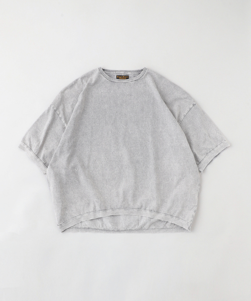 JOURNAL STANDARD J.S HOMESTEAD(ジャーナルスタンダードホームステッド)の「J.S.Homestead / オーバーラージ ポンチョ ショートスリーブTシャツ(Tシャツ/カットソー・メンズ・ブラック/チャコールグレー/パープル/ブラウン系その他・FREE)」の2枚目の写真
